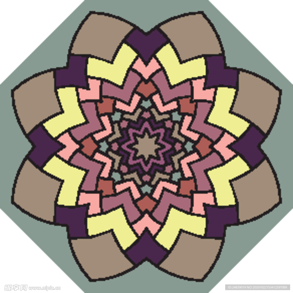 古典少数民族花纹底纹矢量