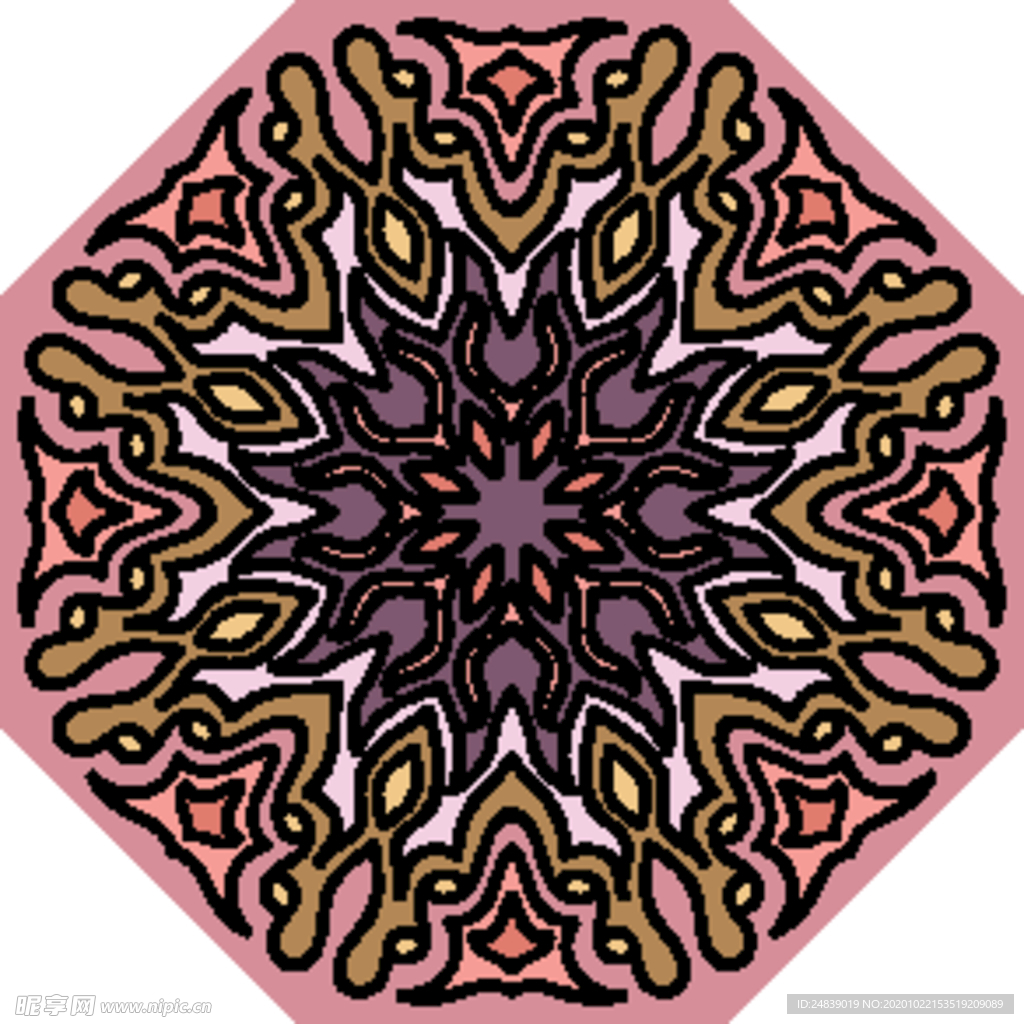 古典少数民族花纹底纹矢量