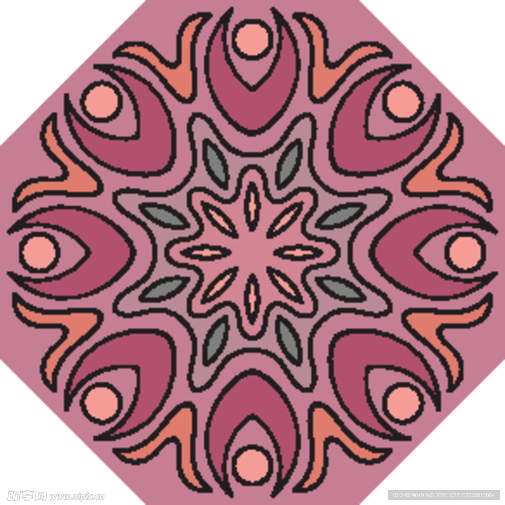 古典少数民族花纹底纹矢量