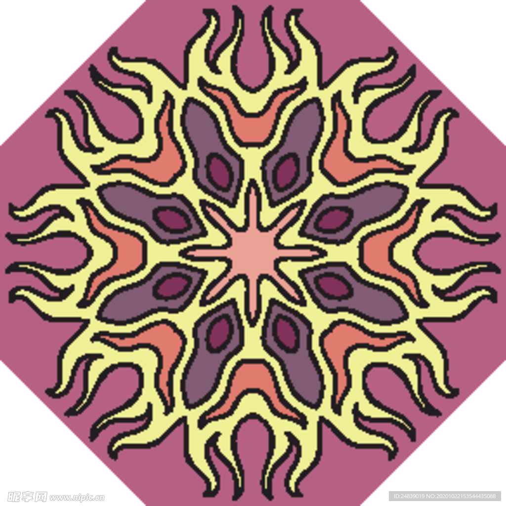 古典少数民族花纹底纹矢量