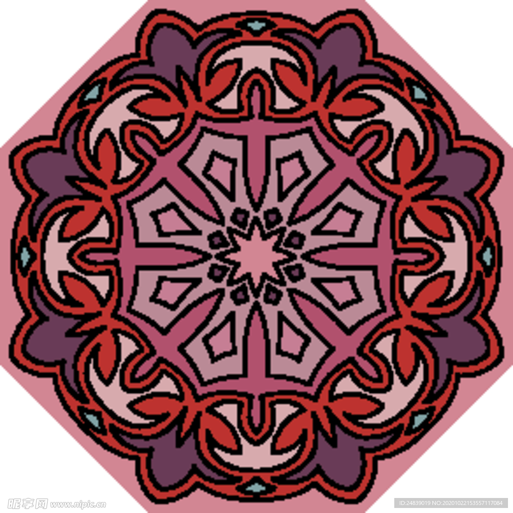 古典少数民族花纹底纹矢量