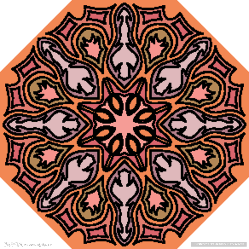 古典少数民族花纹底纹矢量