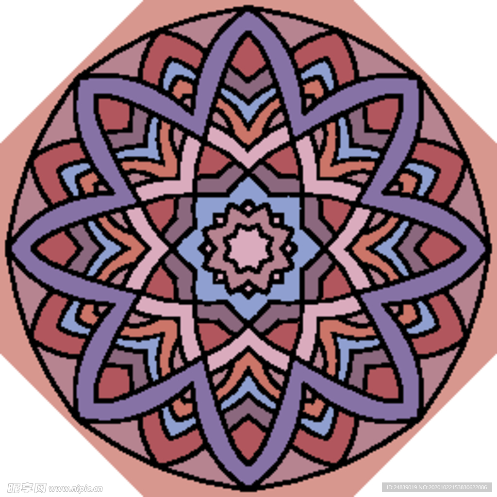 古典少数民族花纹底纹矢量