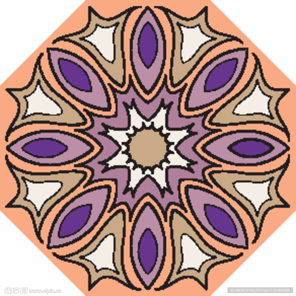 古典少数民族花纹底纹矢量