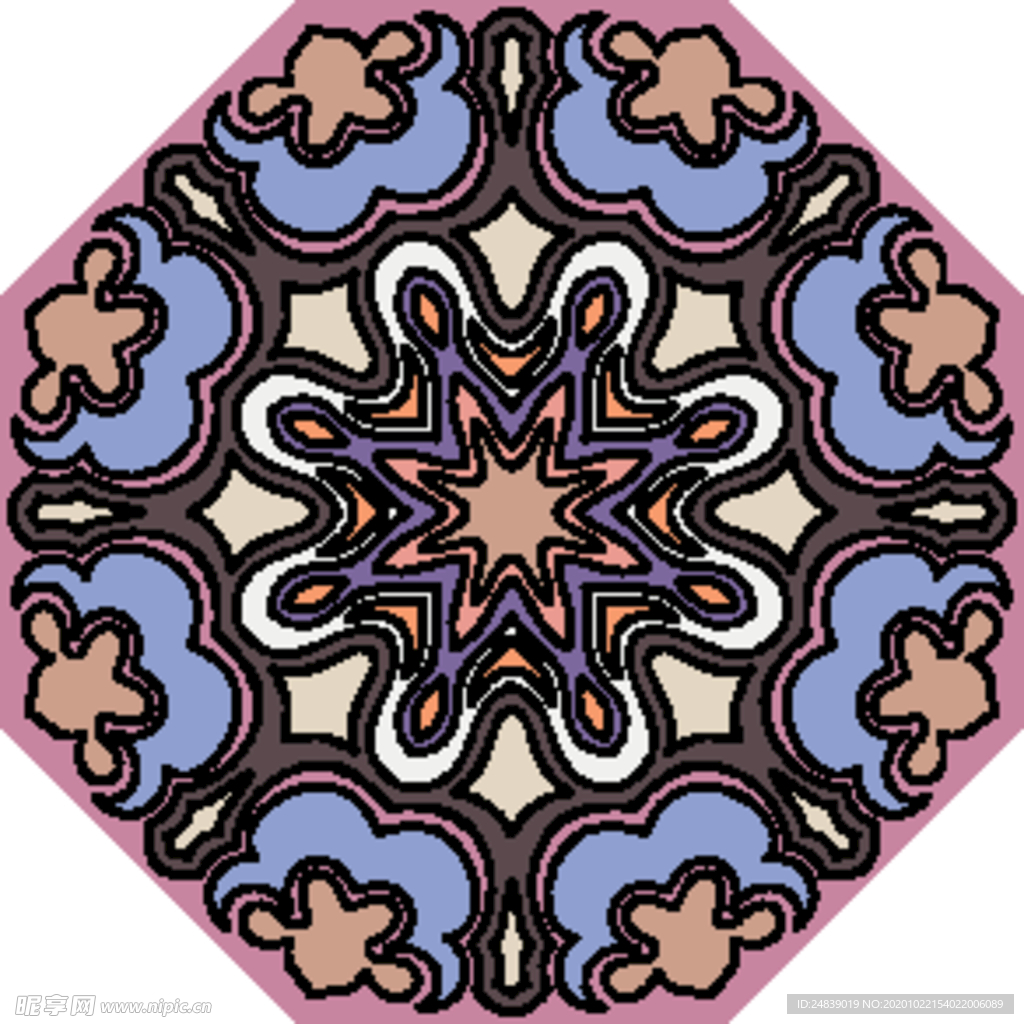 古典少数民族花纹底纹矢量