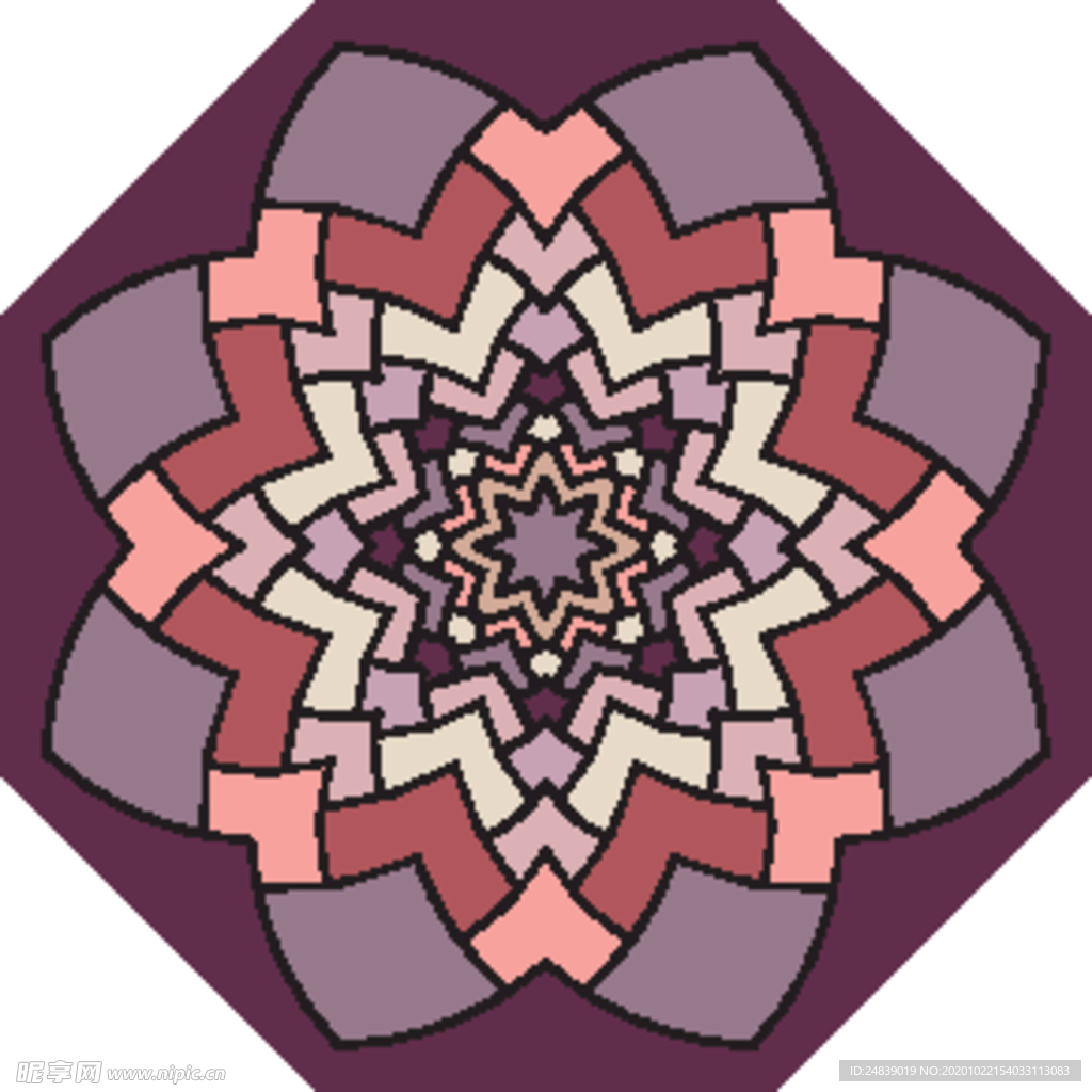 古典少数民族花纹底纹矢量