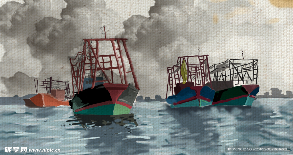 创意风景卡通插画