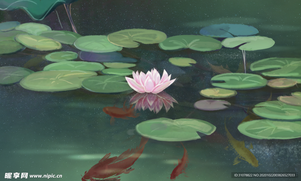 创意风景卡通插画