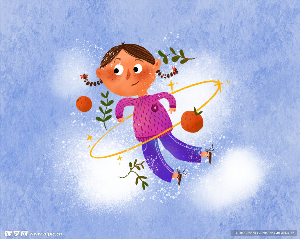 创意风景卡通插画