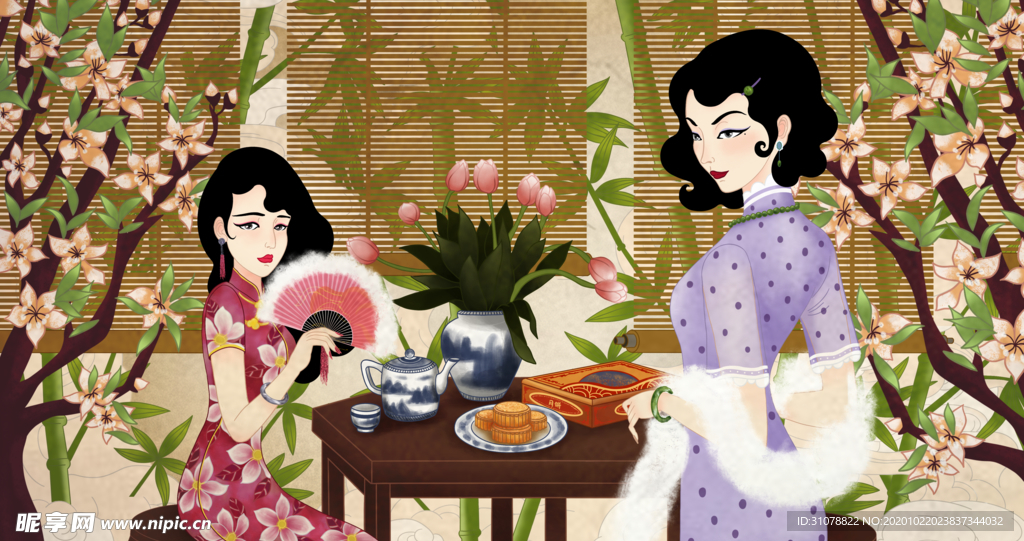 卡通创意人物配图插画