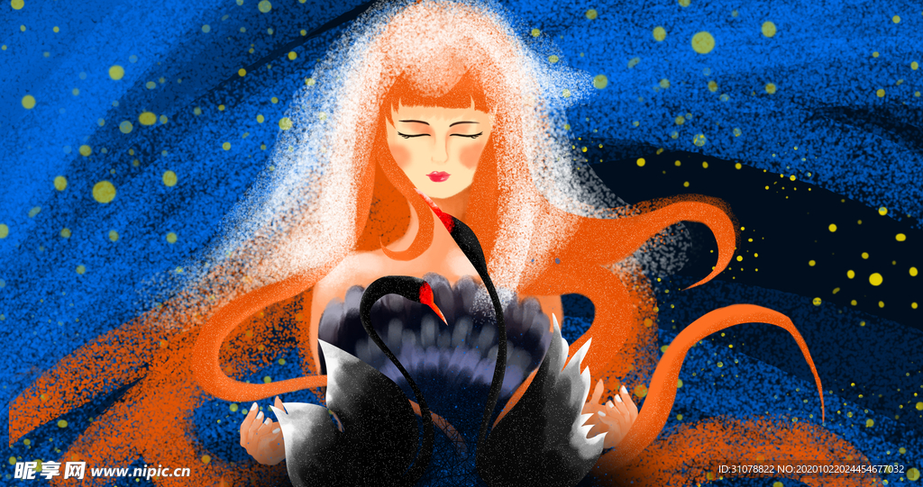 唯美风景创意插画