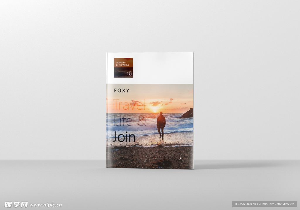 竖版杂志画册PSD贴图样机模板