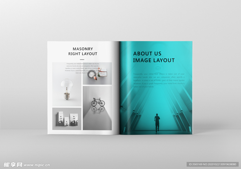 竖版杂志画册PSD贴图样机模板