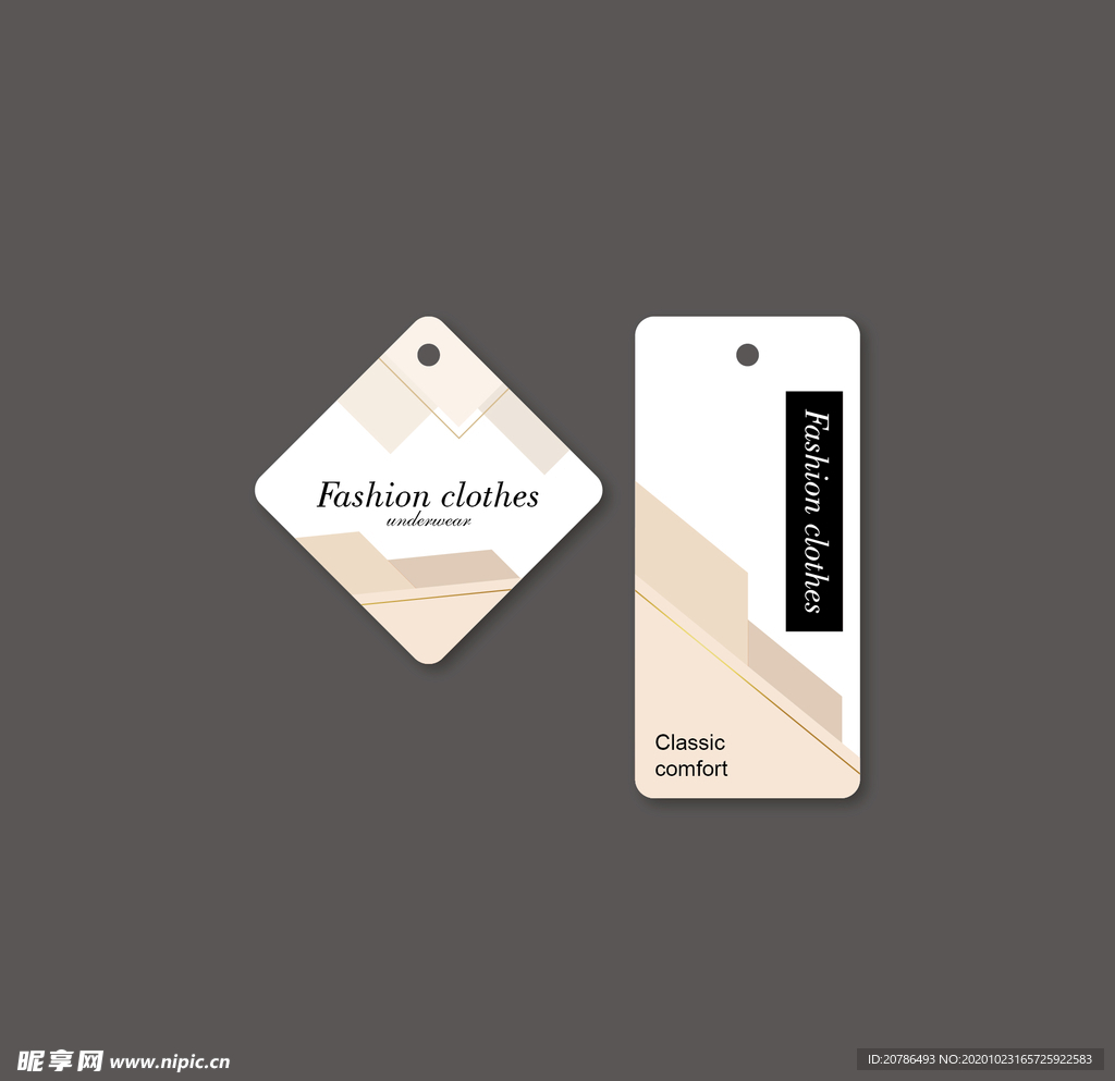 服装吊牌设计图片