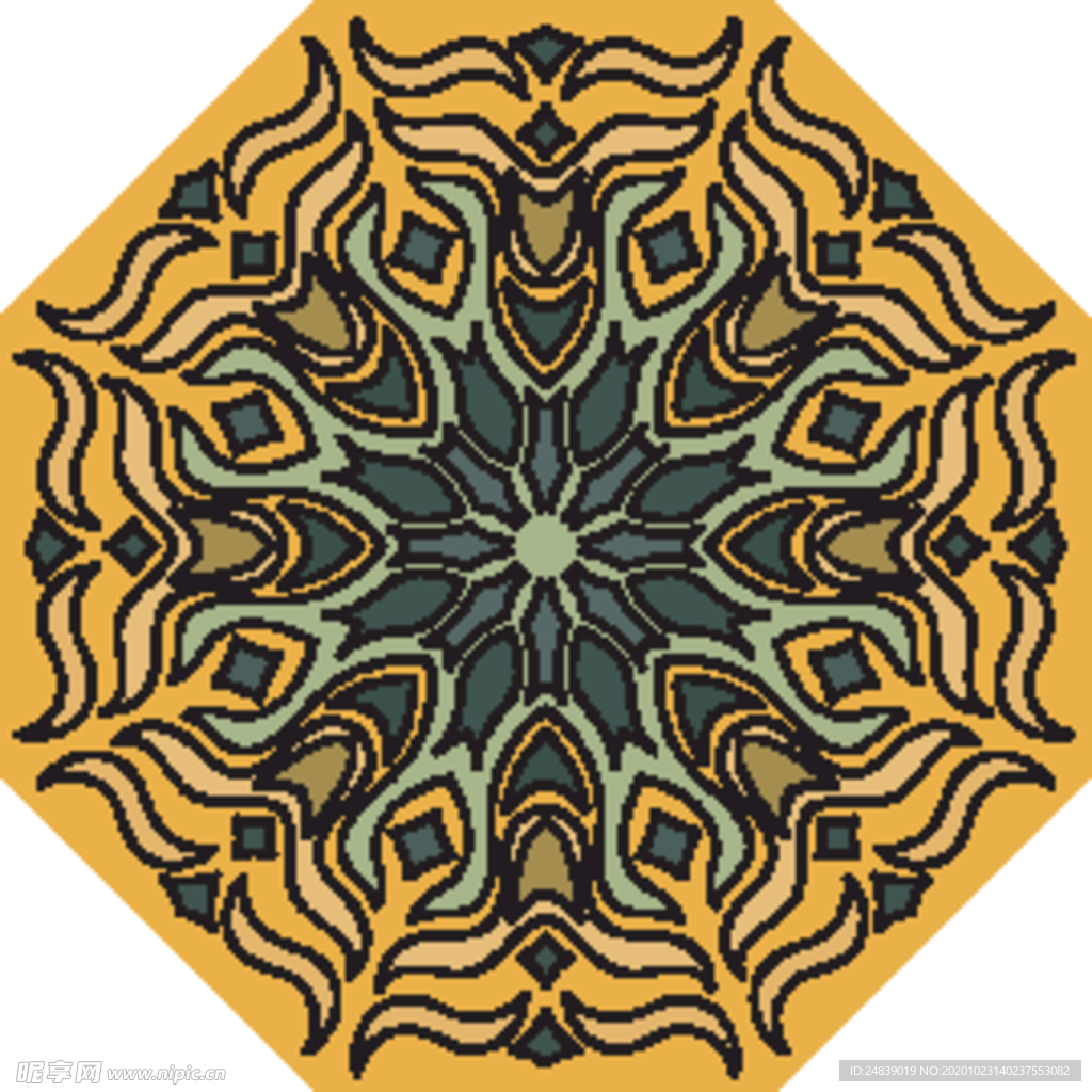 古典少数民族花纹底纹矢量