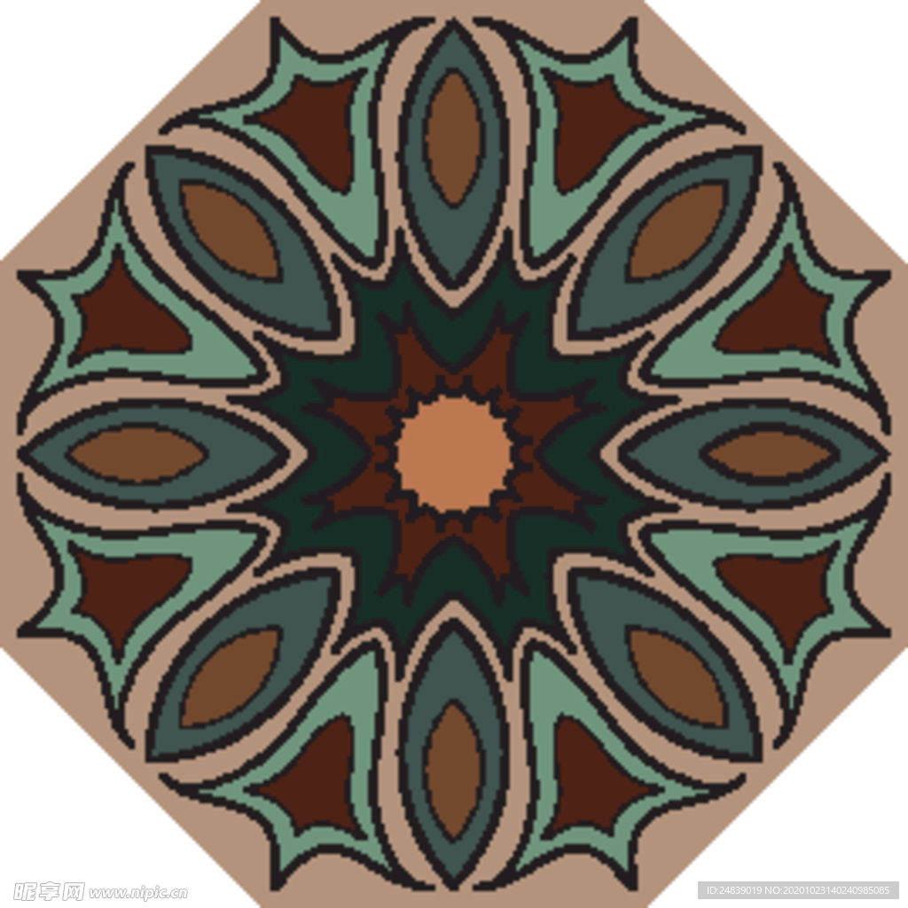 古典少数民族花纹底纹矢量