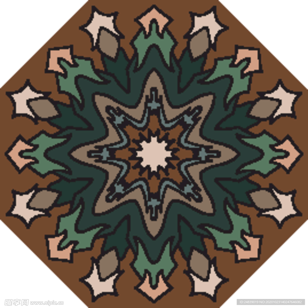 古典少数民族花纹底纹矢量