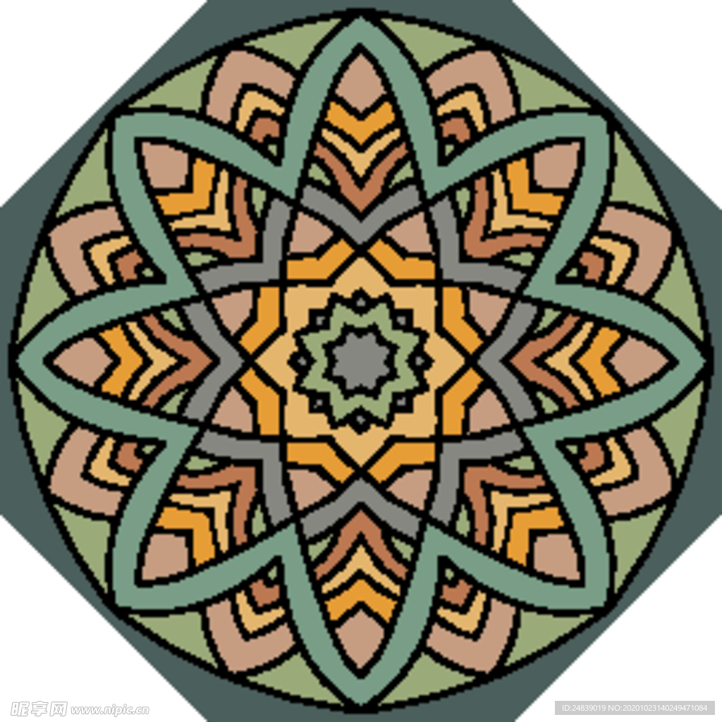 古典少数民族花纹底纹矢量