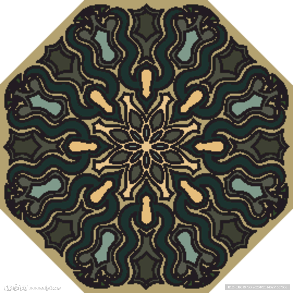 古典少数民族花纹底纹矢量