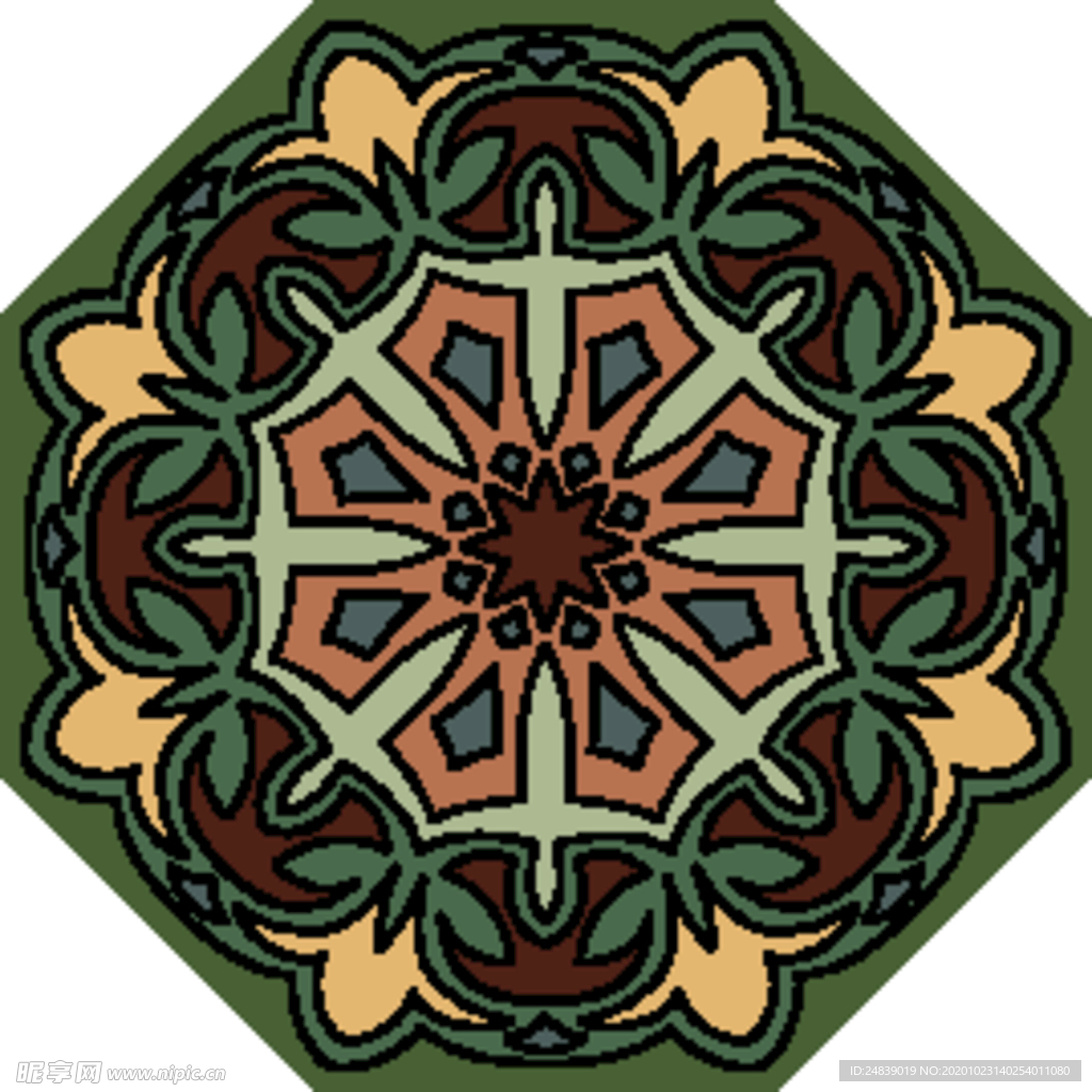 古典少数民族花纹底纹矢量