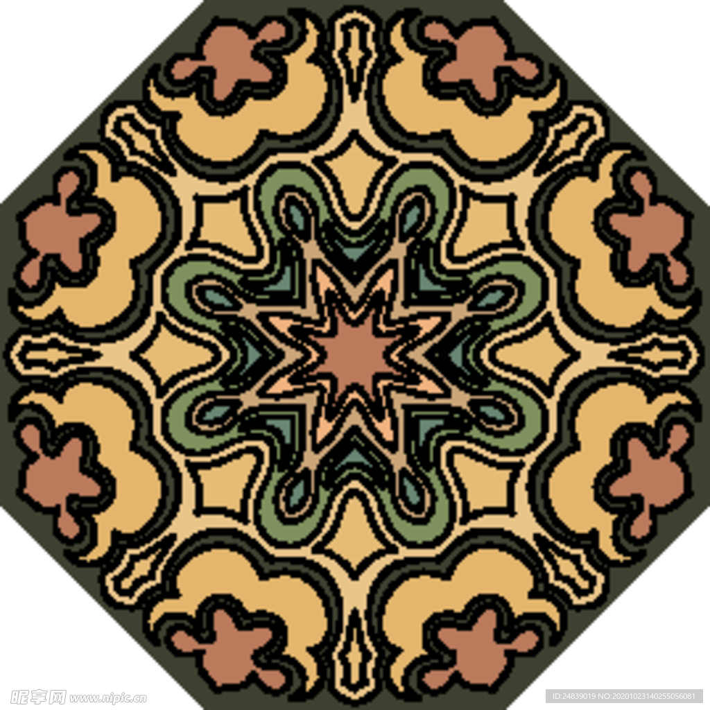 古典少数民族花纹底纹矢量