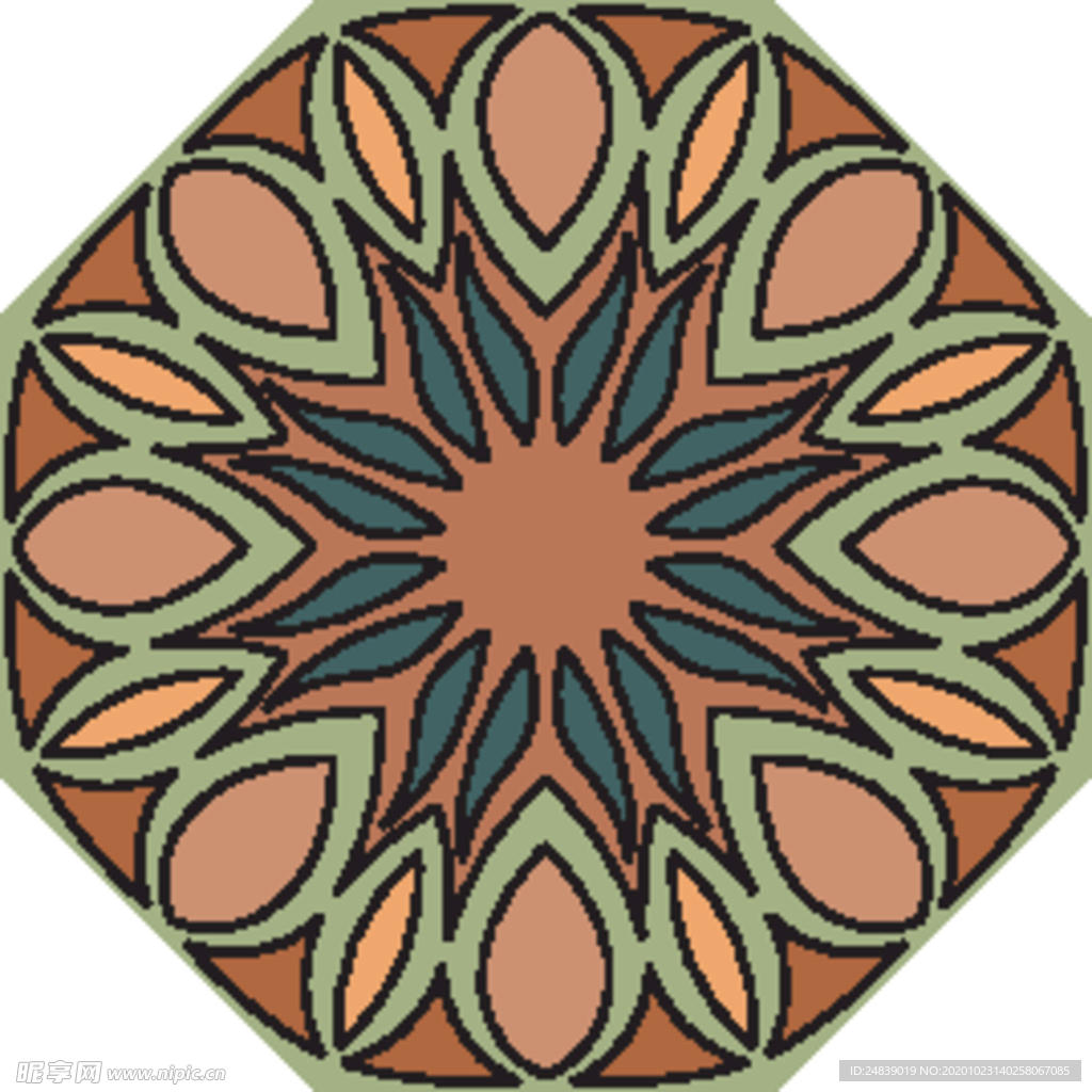 古典少数民族花纹底纹矢量