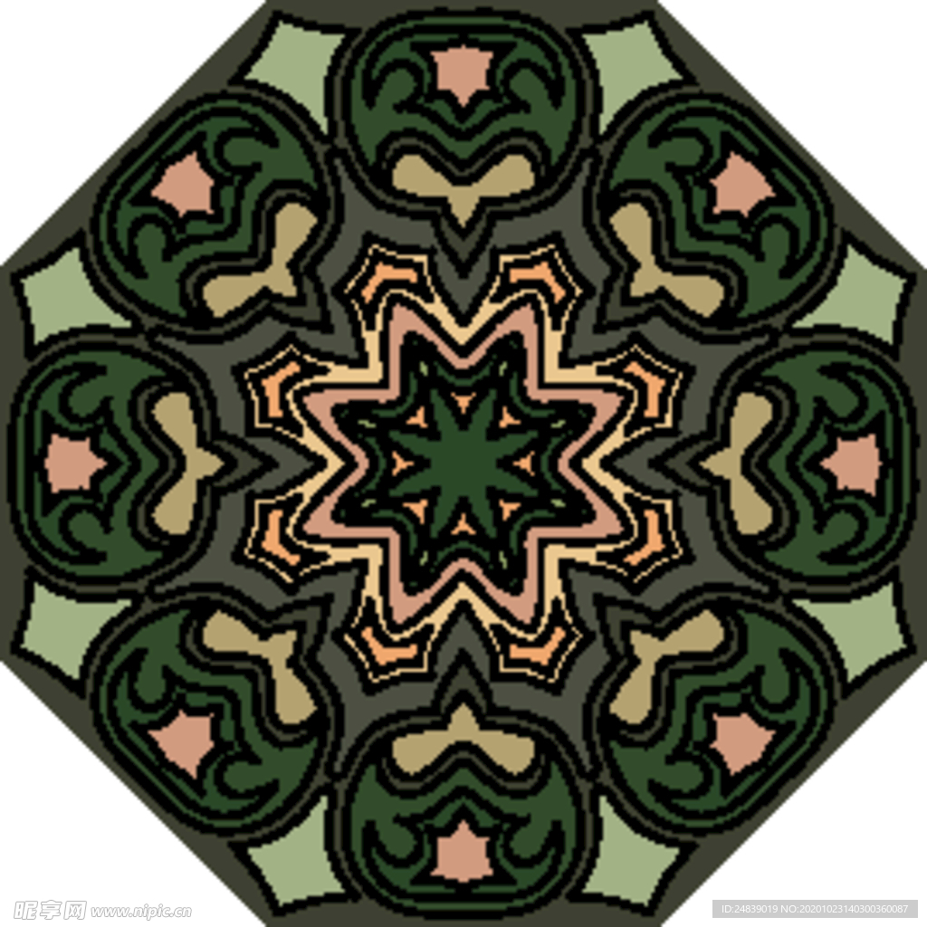 古典少数民族花纹底纹矢量