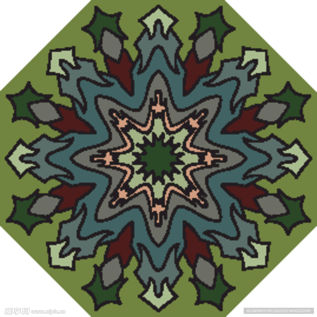 古典少数民族花纹底纹矢量