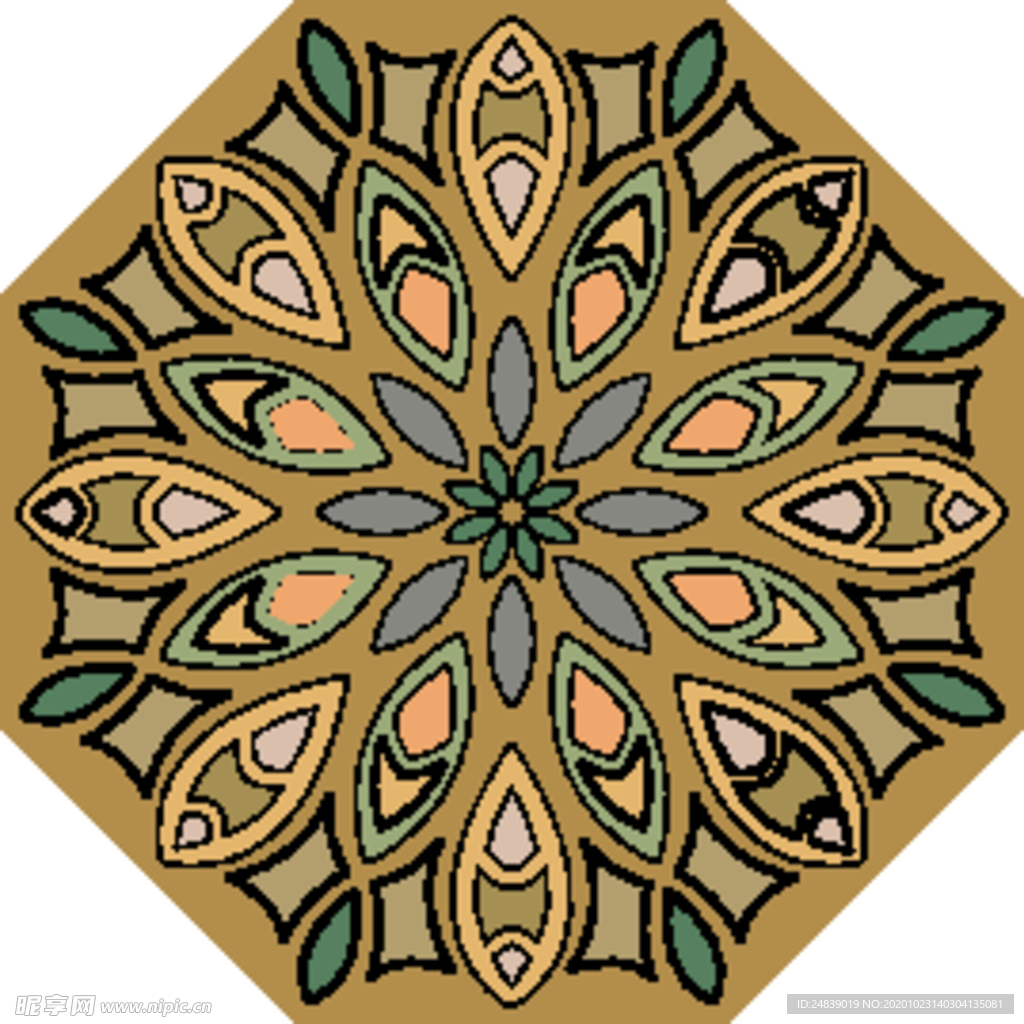 古典少数民族花纹底纹矢量