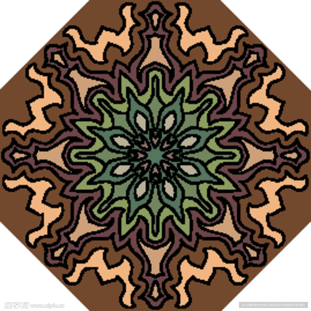 古典少数民族花纹底纹矢量