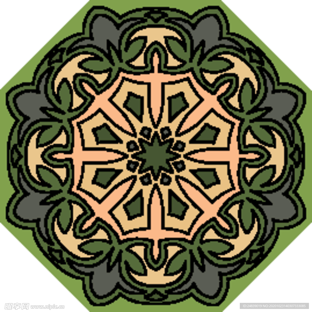 古典少数民族花纹底纹矢量