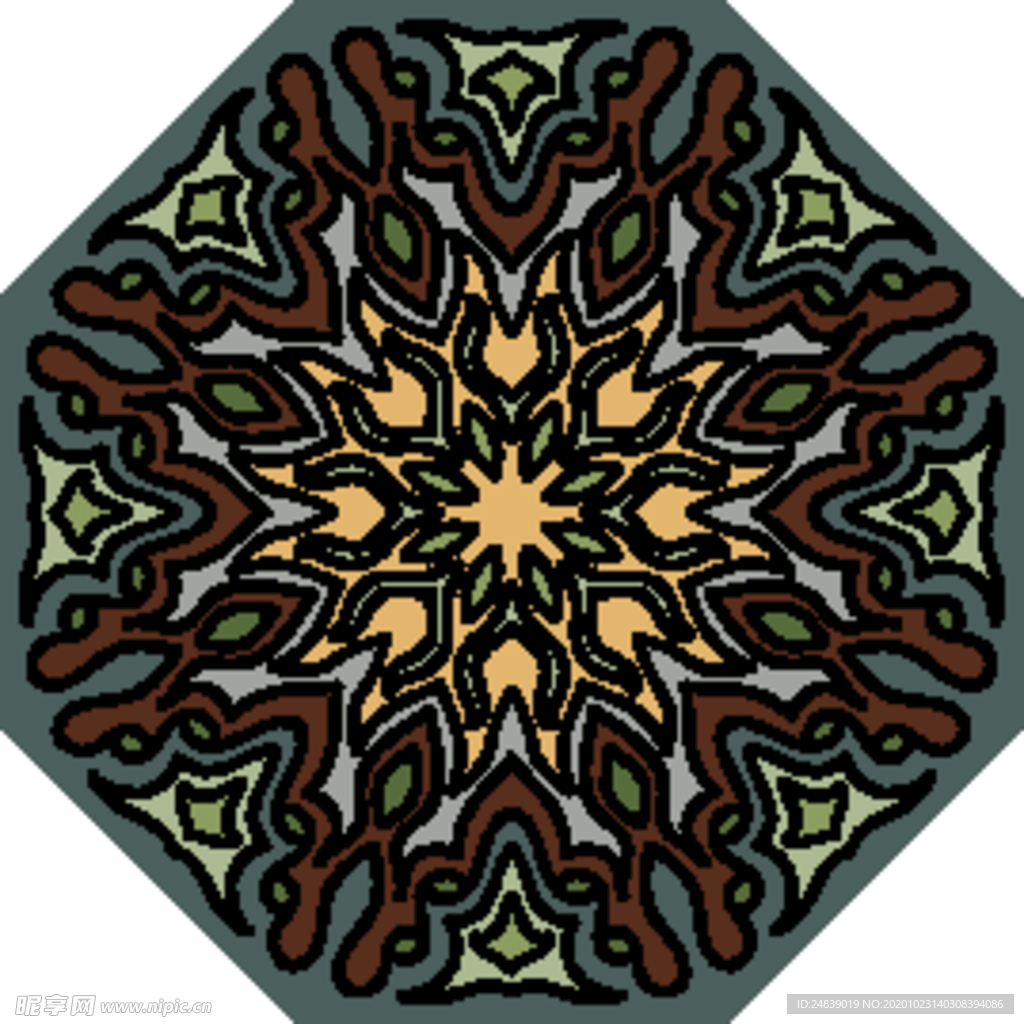 古典少数民族花纹底纹矢量