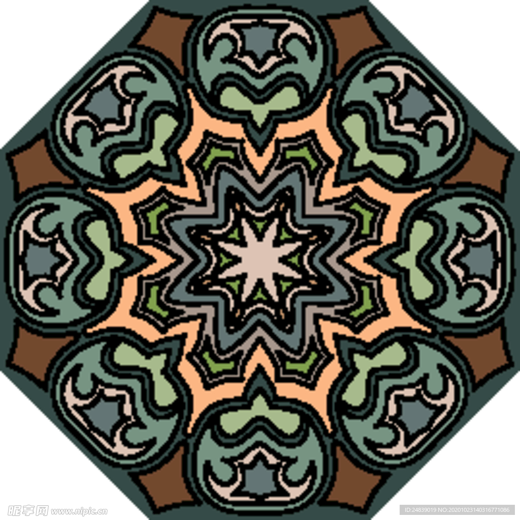 古典少数民族花纹底纹矢量