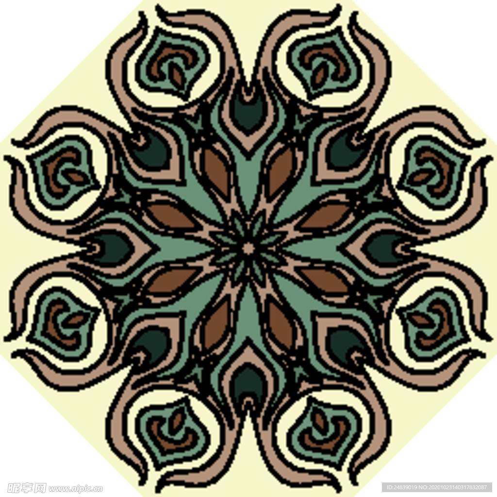 古典少数民族花纹底纹矢量