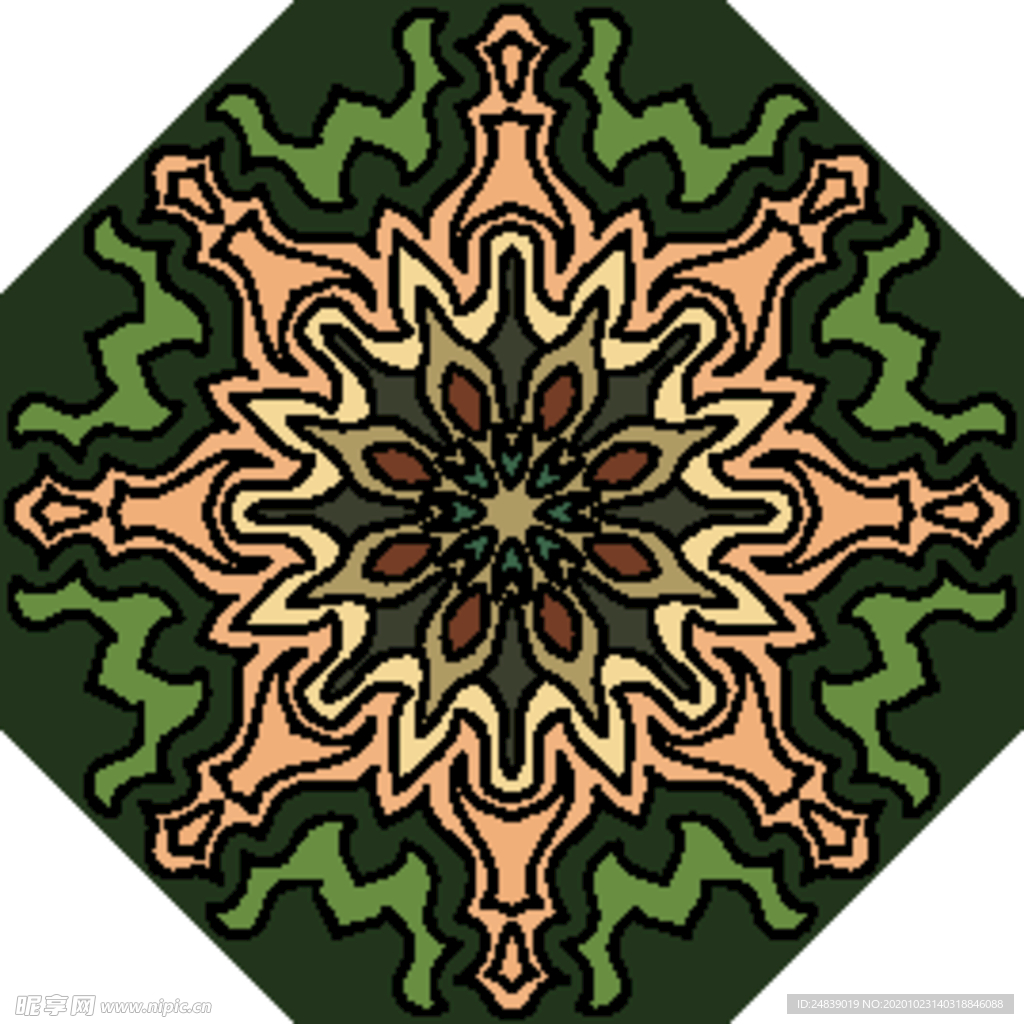 古典少数民族花纹底纹矢量