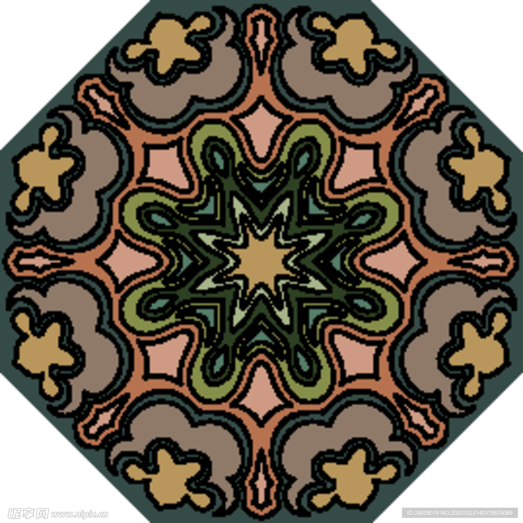 古典少数民族花纹底纹矢量