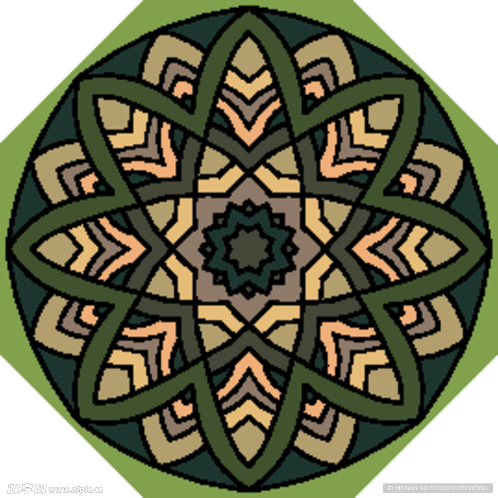 古典少数民族花纹底纹矢量