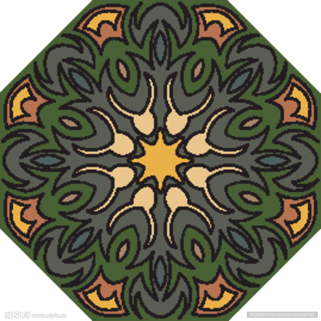 古典少数民族花纹底纹矢量