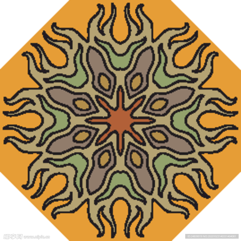 古典少数民族花纹底纹矢量