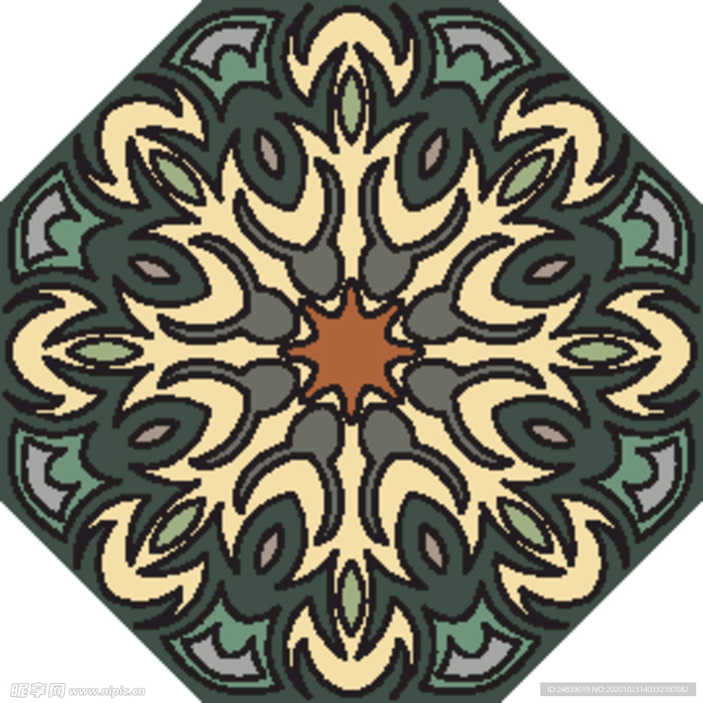 古典少数民族花纹底纹矢量