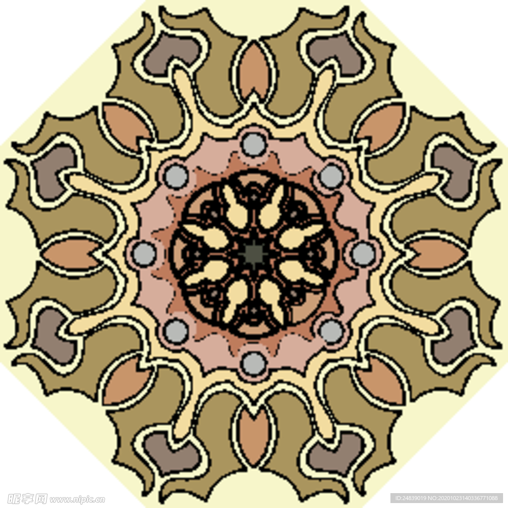 古典少数民族花纹底纹矢量