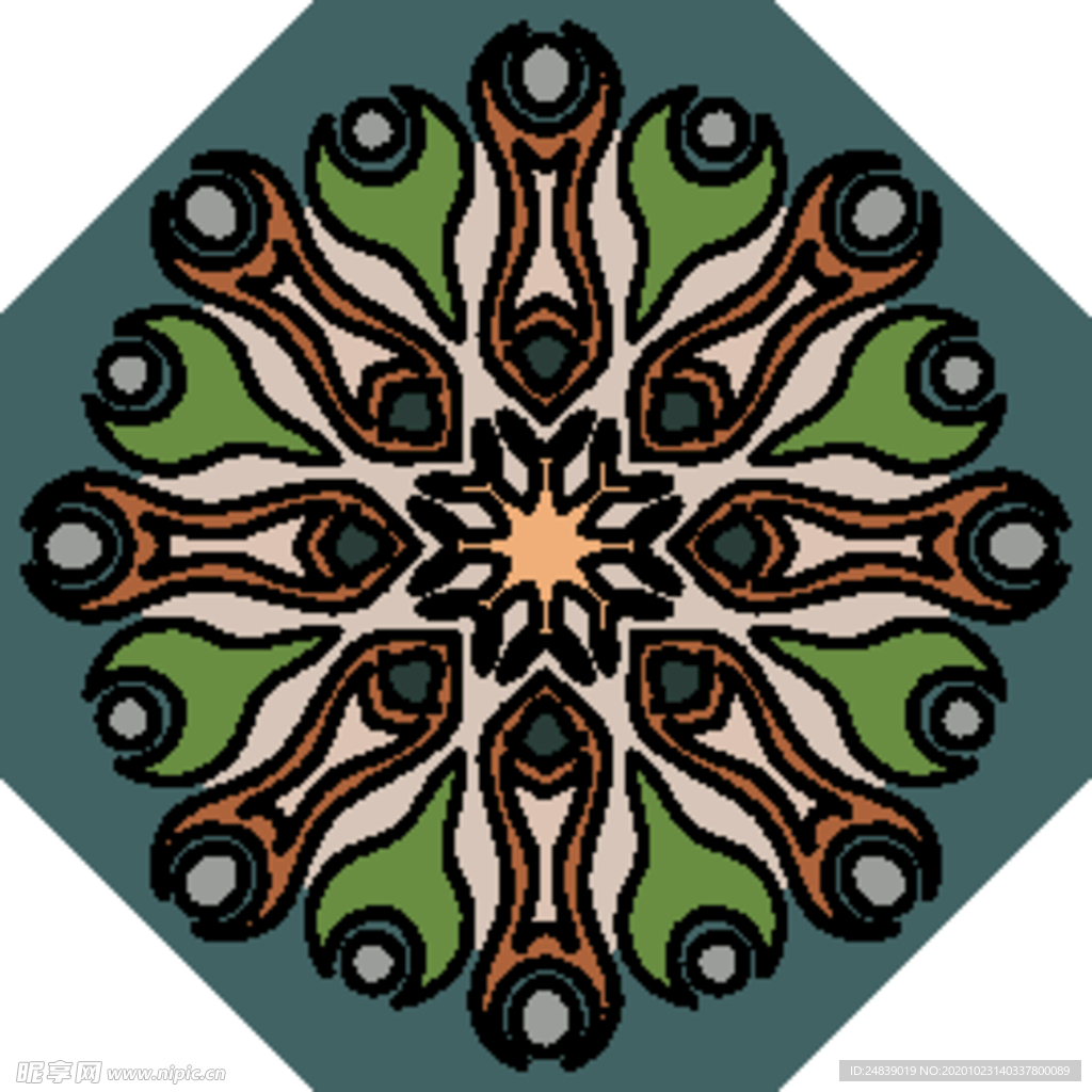 古典少数民族花纹底纹矢量