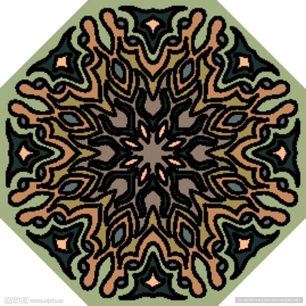 古典少数民族花纹底纹矢量