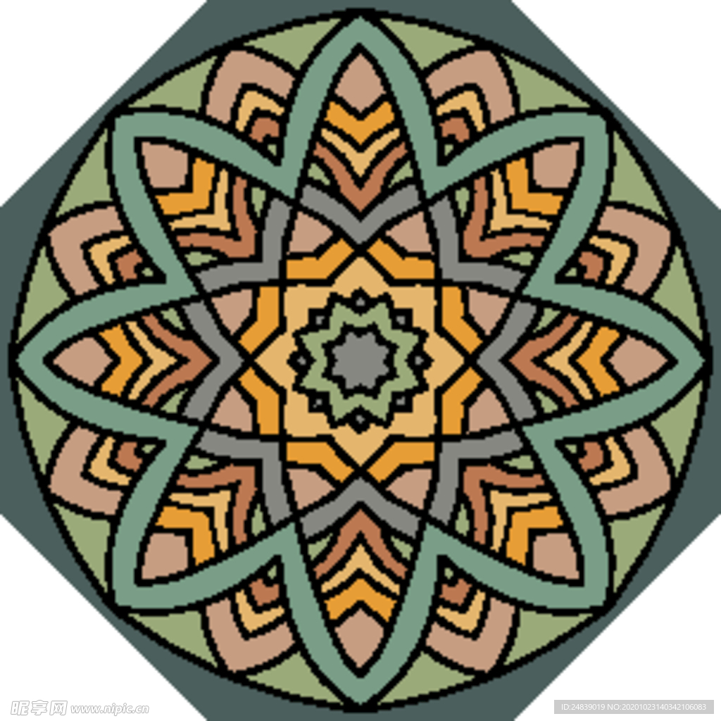 古典少数民族花纹底纹矢量