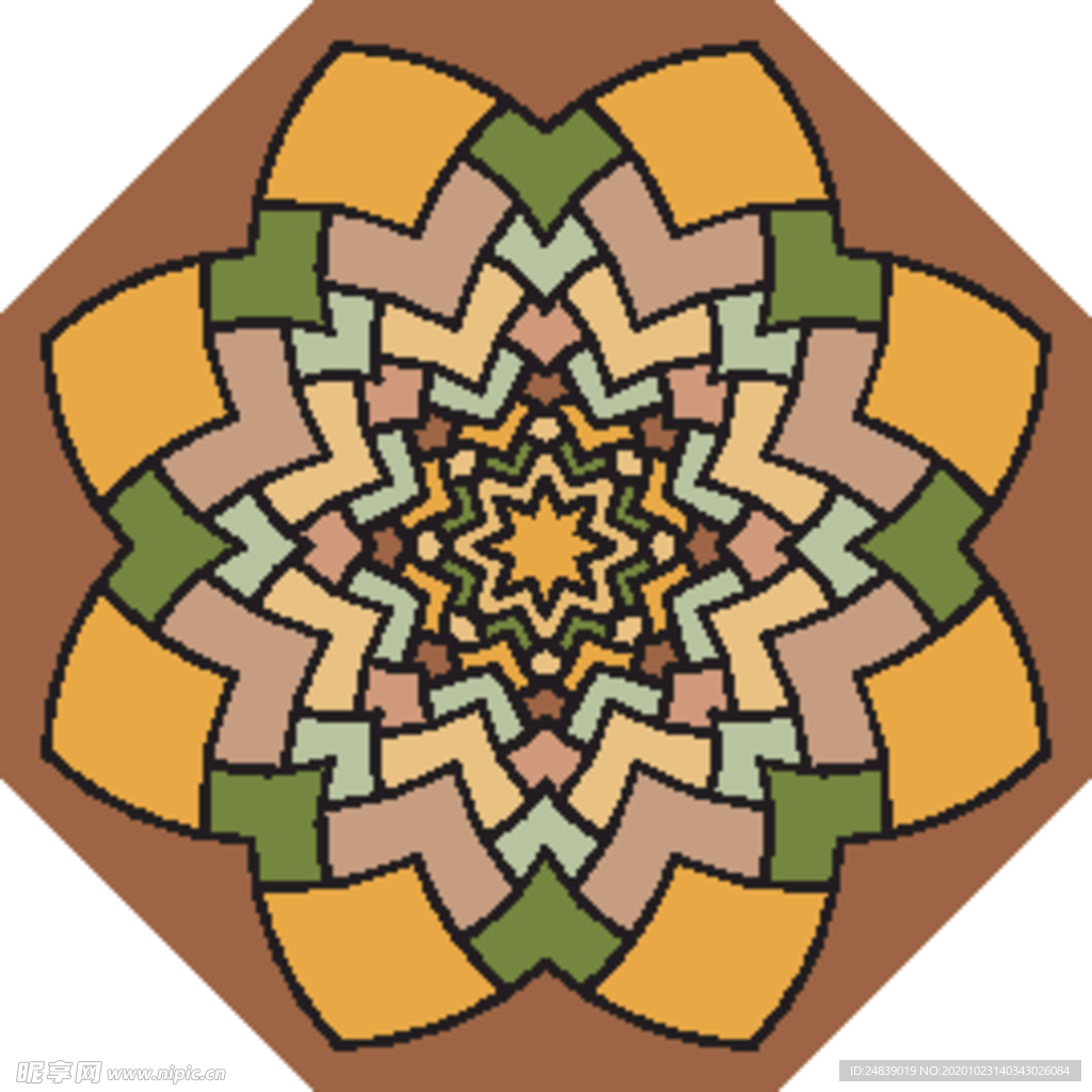 古典少数民族花纹底纹矢量