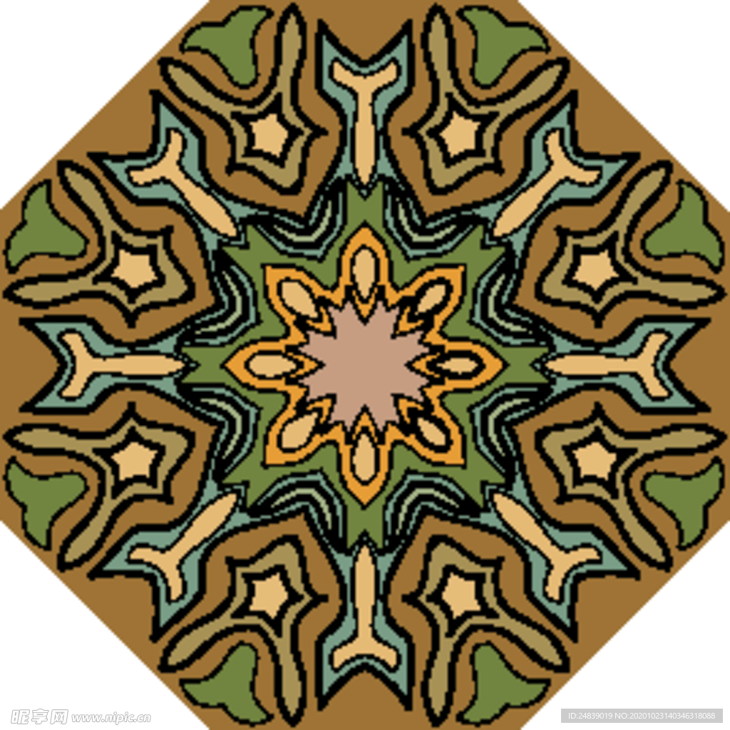 古典少数民族花纹底纹矢量