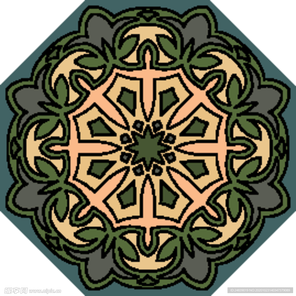 古典少数民族花纹底纹矢量