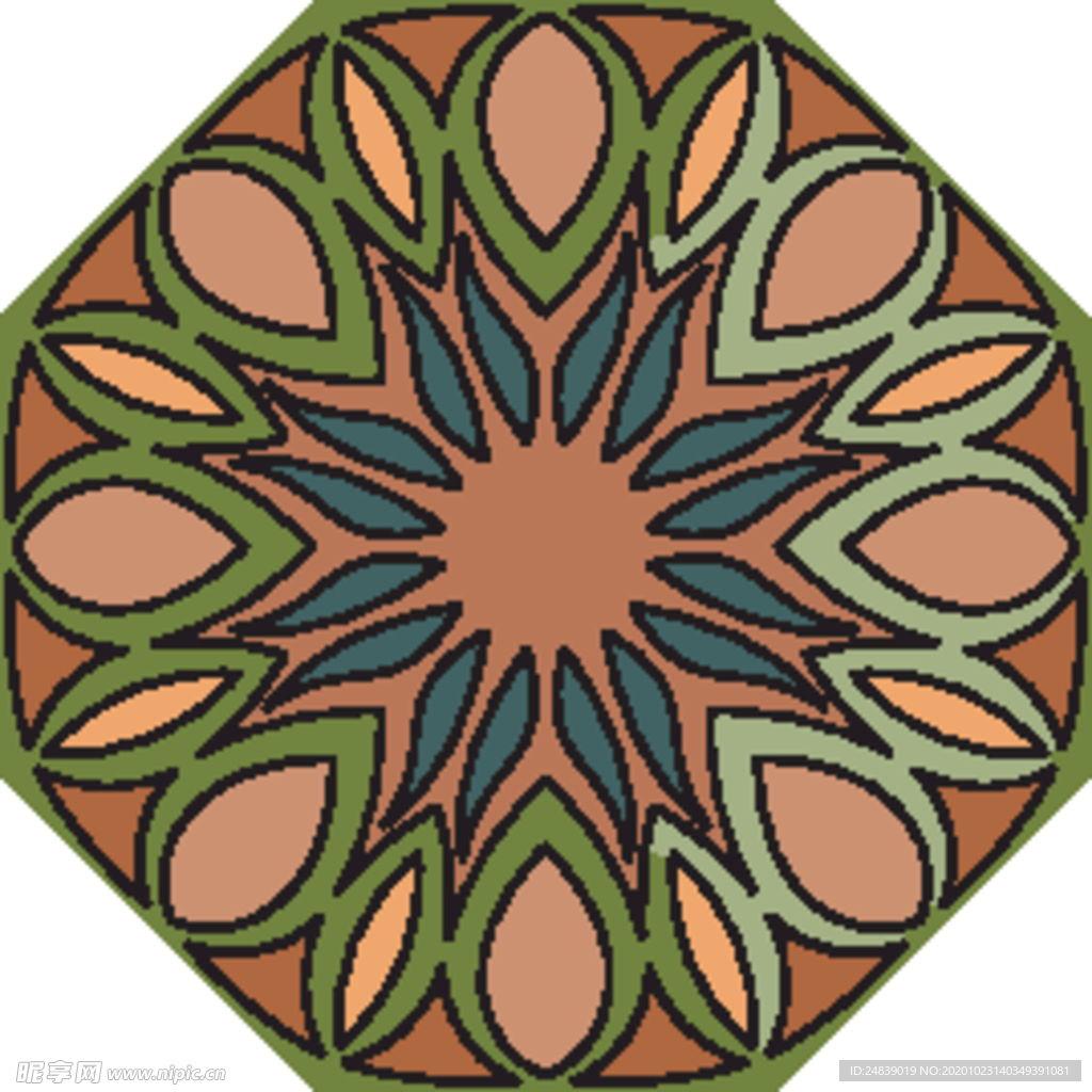 古典少数民族花纹底纹矢量