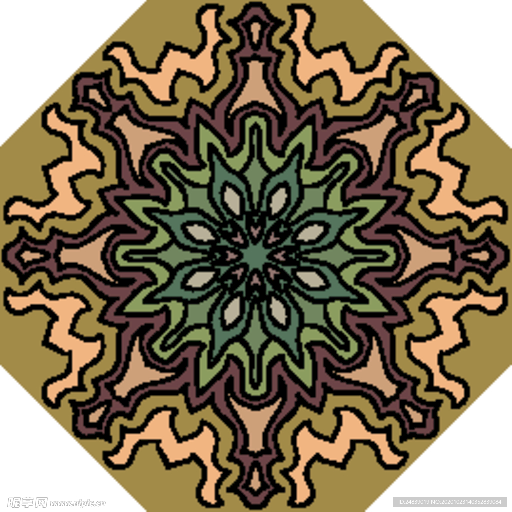 古典少数民族花纹底纹矢量