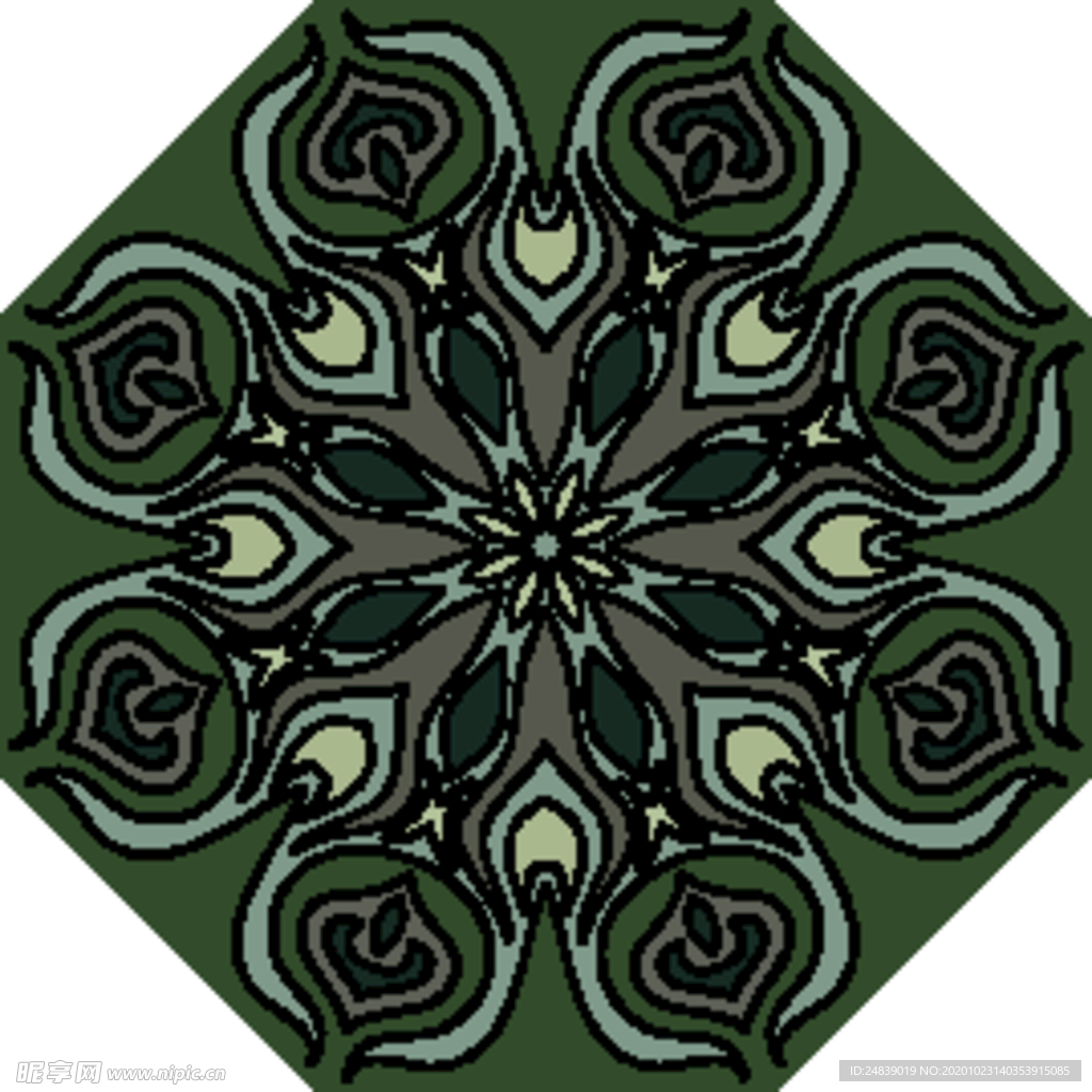 古典少数民族花纹底纹矢量